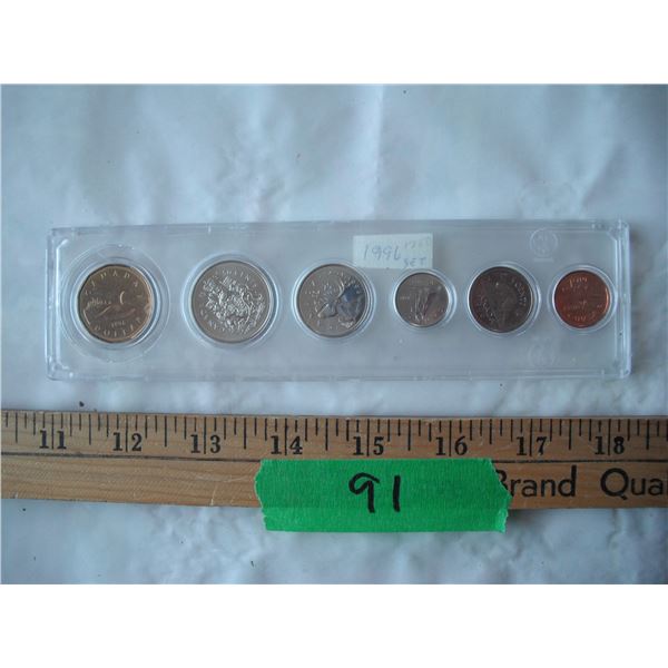 1996 Canada Coin Set in Plastic