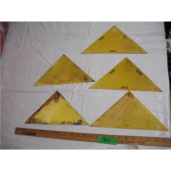 (5) Metal Gas Pipe Marker Warning Signs