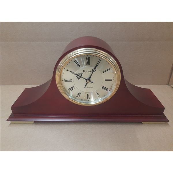 Bulova Westminster Mantle Clock – (No Glass) - Battery Operated (Needs Repair, Chime Works)