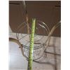Image 2 : Vintage-Style Gold Colour Metal Three-Tiered Plant Stand With Heart-Shaped Curved Arms. (Height 30")