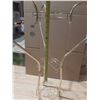 Image 3 : Vintage-Style Gold Colour Metal Three-Tiered Plant Stand With Heart-Shaped Curved Arms. (Height 30")