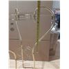 Image 4 : Vintage-Style Gold Colour Metal Three-Tiered Plant Stand With Heart-Shaped Curved Arms. (Height 30")
