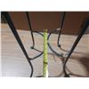 Image 4 : Vintage Wicker Plant Basket Metal Stand - Heavy - (Height 33")