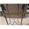 Image 5 : Vintage Wicker Plant Basket Metal Stand - Heavy - (Height 33")