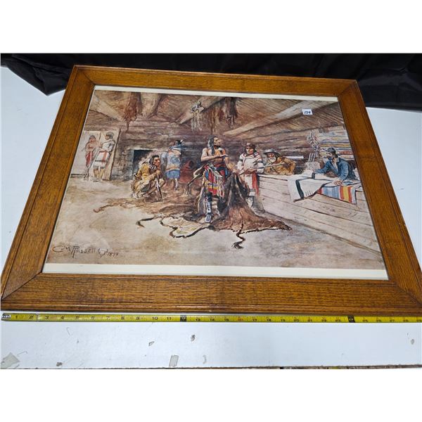 Print picture by C.M Russell- 31" by 28"