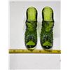 Image 3 : 2 Green glass shoes