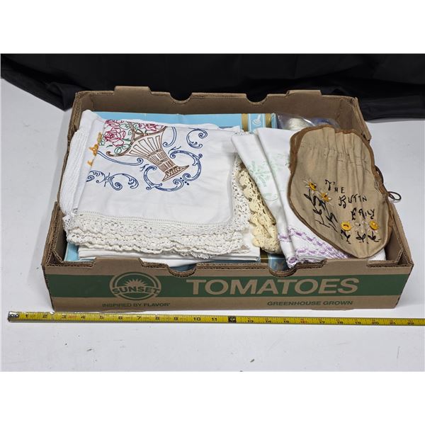 Box of misc. linen