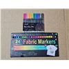 Image 1 : Unused 24 pack fabric markers and outline marker pens