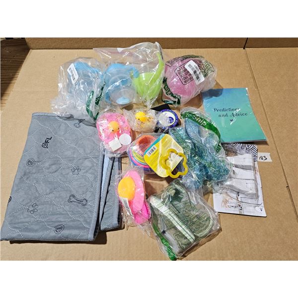 baby and toddler shoes, cups, toys, etc.