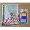 Image 2 : package of coloured erasers and large pack of pencil erasers
