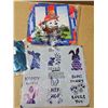 Image 9 : unused party decorations, birthday banners, blow up animal, Halloween