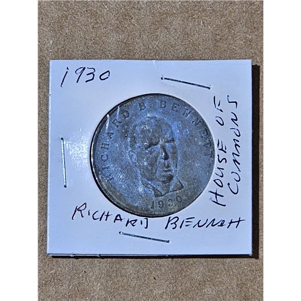 1930 Richard Bennett House of Commons coin
