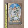 Image 1 : 1909 Easter Postcard with  RARE Ben Franklin green one cent stamp right facing