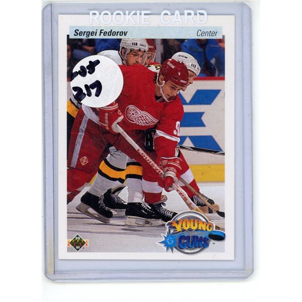 Upper Deck Young Guns Sergei Fedorov Rookie Card