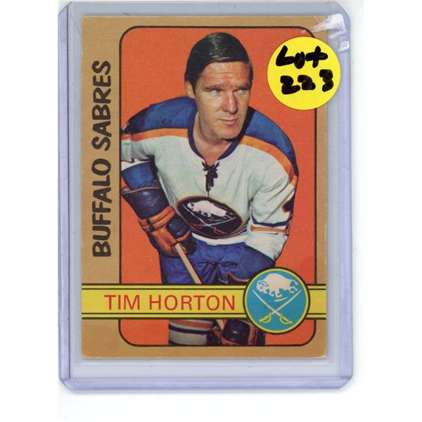 1972/73 OPC Tim Horton card #197