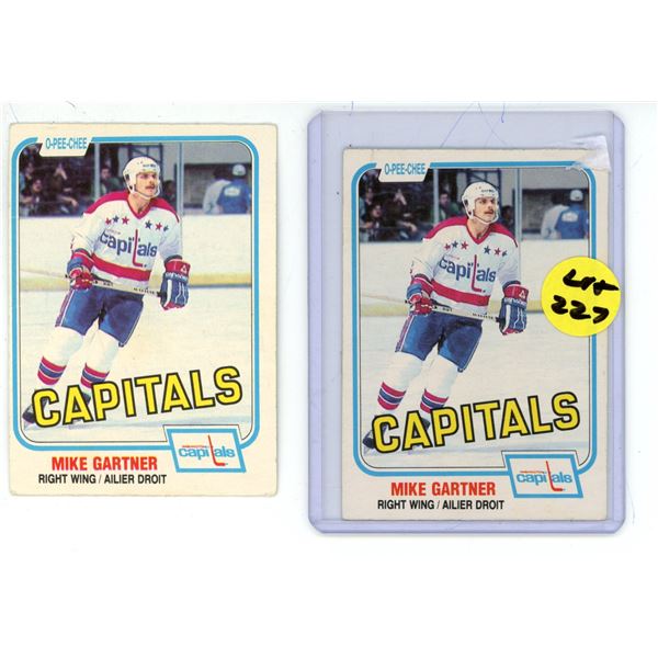 (2) 1981/82 OPC Mike Gartner Card #347