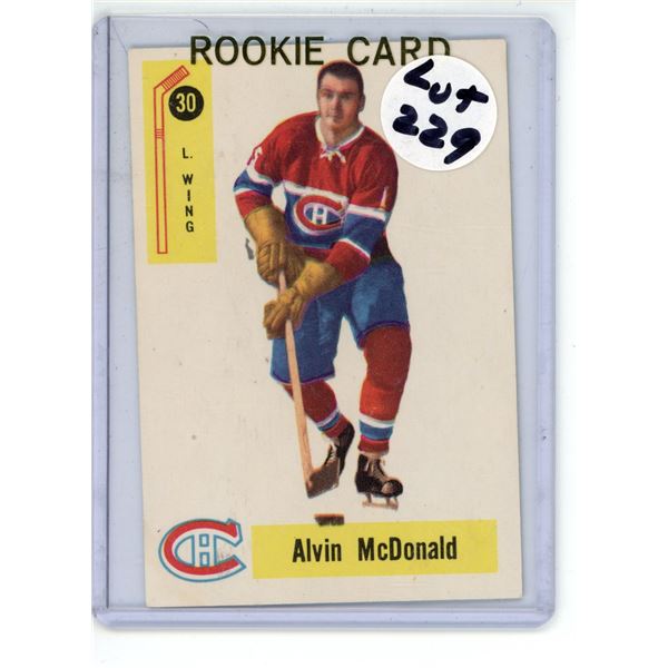 1958/59 Parkhurst Alvin McDonald Rookie card # 30
