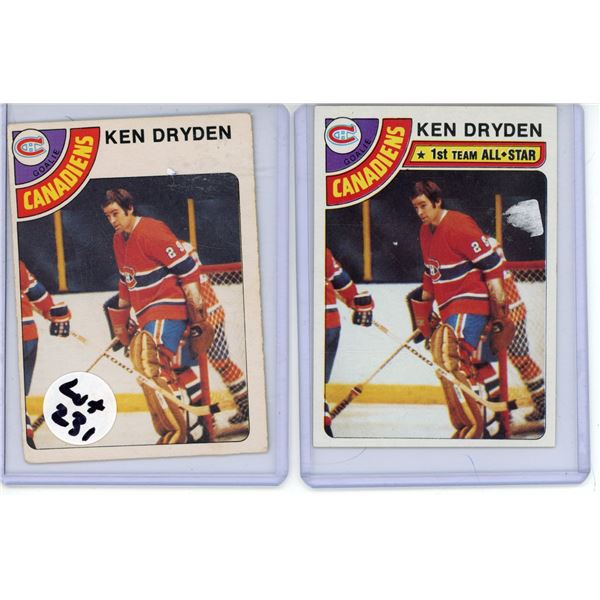 1978/79 OPC Ken Dryden #50 and Topps Ken Dryden 1st Team All Star #50