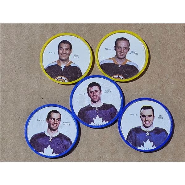 Five 1968/69 Shirriff hockey coins