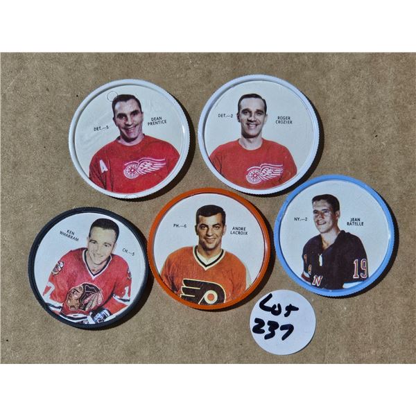 Five 1968/69 Shirriff hockey coins