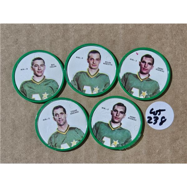 Five 1968/69 Shirriff hockey coins