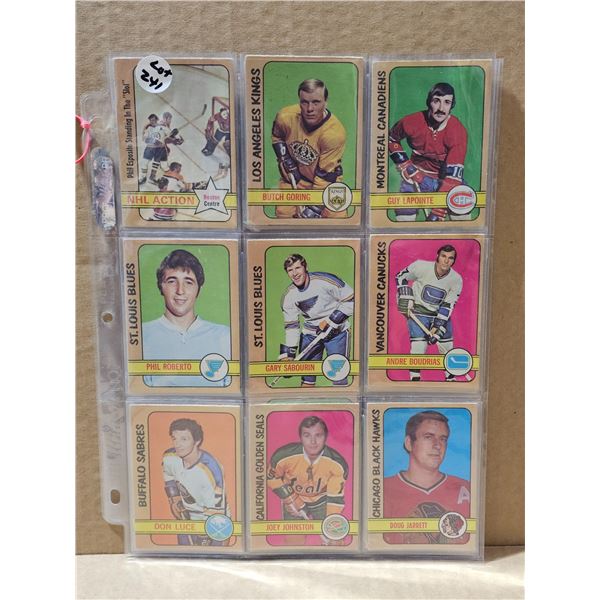 1972/73 OPC hockey cards 18 cards