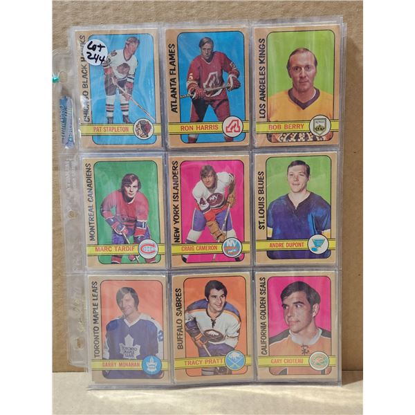 1972/73 OPC hockey cards 18 cards