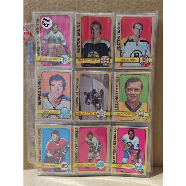 1972/73 OPC hockey cards 18 cards