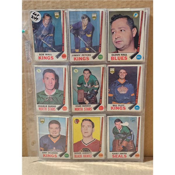 1969/70 OPC hockey cards 17 cards