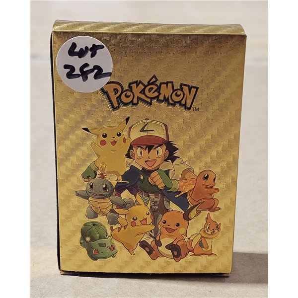 Box of Pokemon Gold metallic cards 26 various cards unofficial