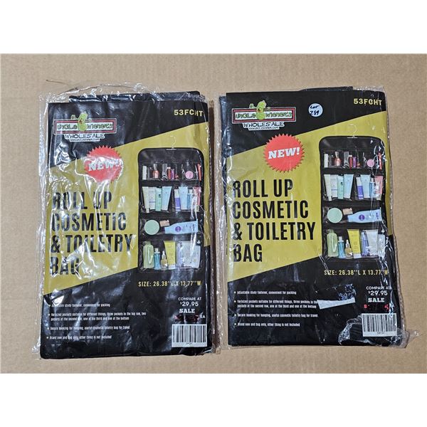 New Roll up travel cosmetic and toiletry bag 2 packs original packages