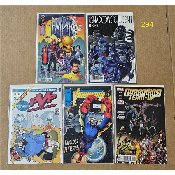 FIVE #1 Comics all NM or mint in Bags and backboards