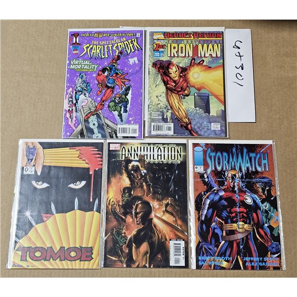 FIVE #1 Comics all NM or mint in Bags and backboards