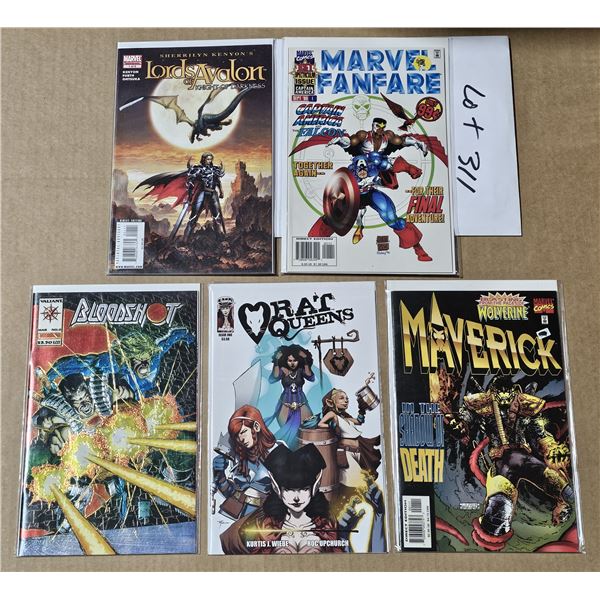 FIVE #1 Comics all NM or mint in Bags and backboards