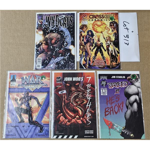 FIVE #1 Comics all NM or mint in Bags and backboards