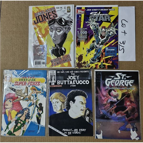 FIVE #1 Comics.  Most NM or mint, in Bags