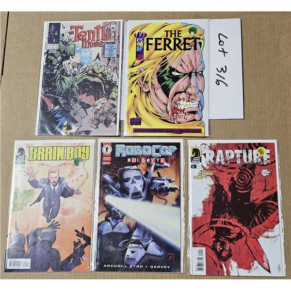 FIVE #1 Comics all NM or mint in Bags and backboards