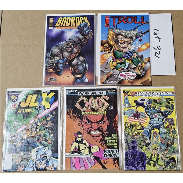 FIVE #1 Comics all NM or mint in Bags and backboards