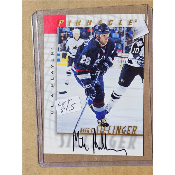 1998 Pinnacle Be a Player card Mike Selinger hand signed