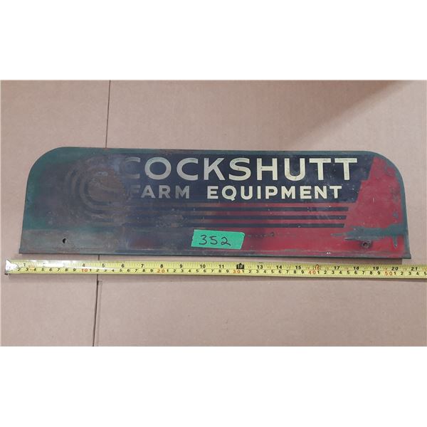 Cockshutt farm equipment original advertising display rack sign- 20" by 6"