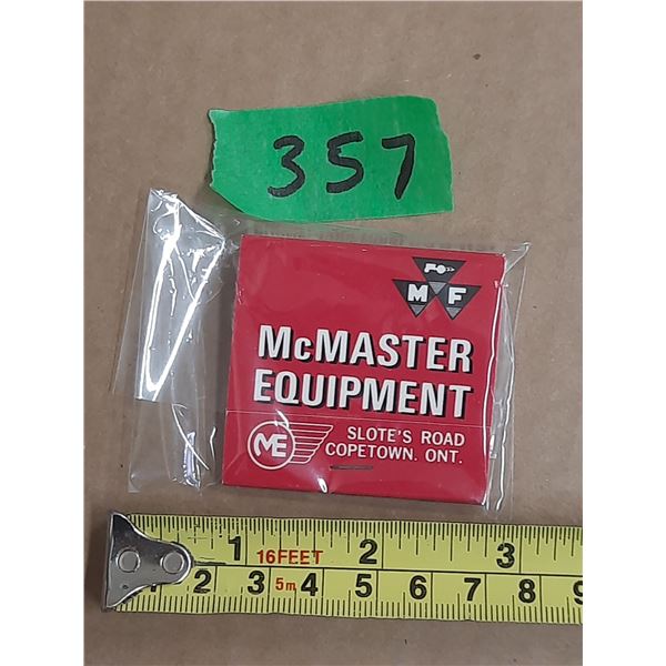 Massey Ferguson match book(unused) MC master equipment