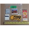 Image 1 : Empty match books and Ford patch,  inc. Massey Harris from Alvena, Sask