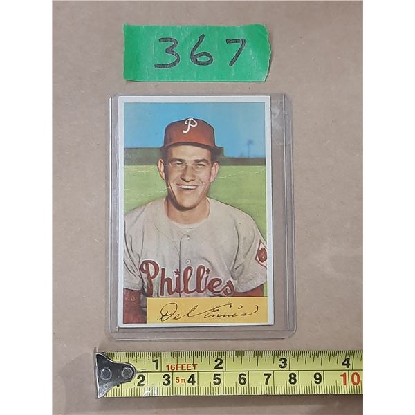 1954 Bowman #127 Del Ennis Philadelphia Phillies card