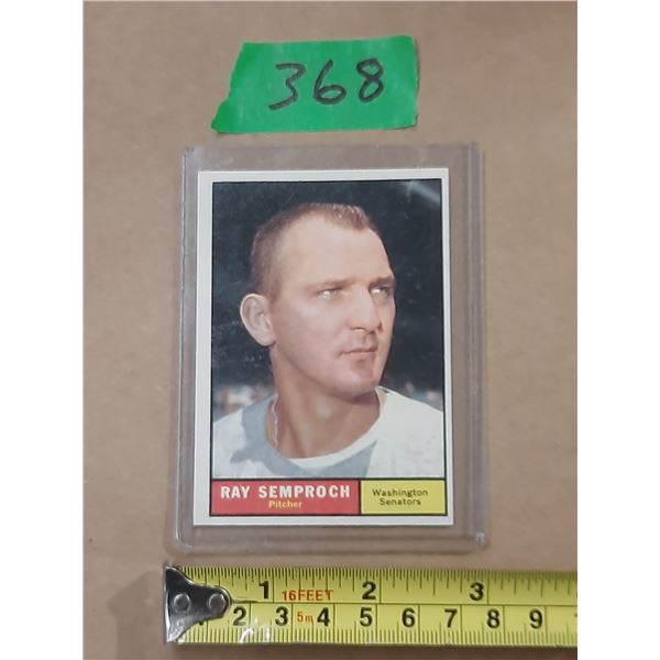 1961 Topps #174 Ray Semproch Washington Senators card