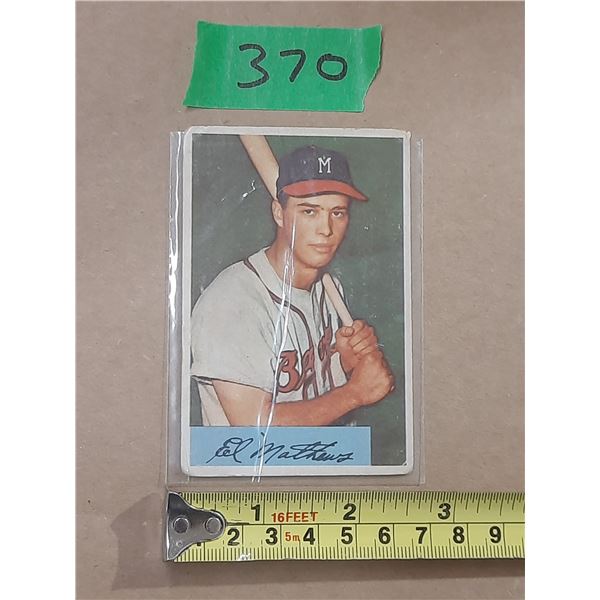 1954 Eddie Mathews Bowman #64 Milwaukee Braves card