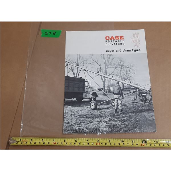Case portable elevators auger chain type brochure
