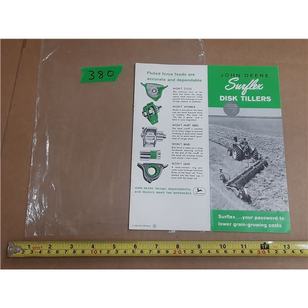 John Deere surfed disk tillers brochure