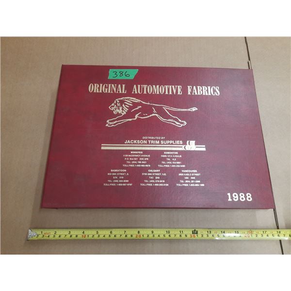 1988 original automotive fabrics book, Buick, Pontiac, Ford, Mercury, Jeep