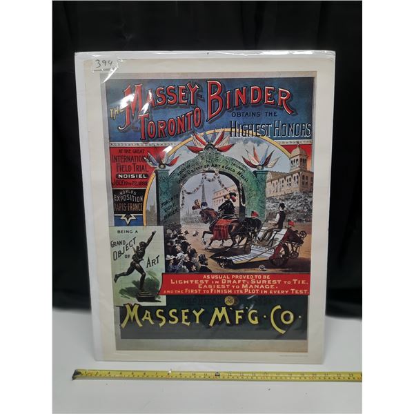 19x25 the Massey binder poster mounted
