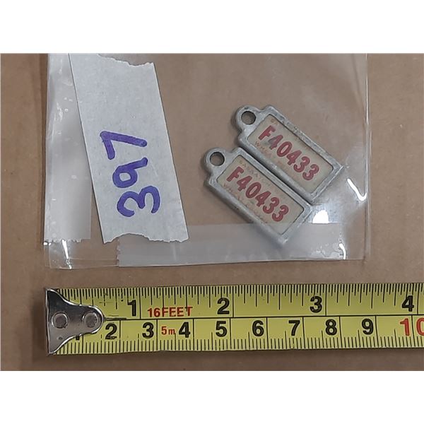 Pair 1958 war amp key tags